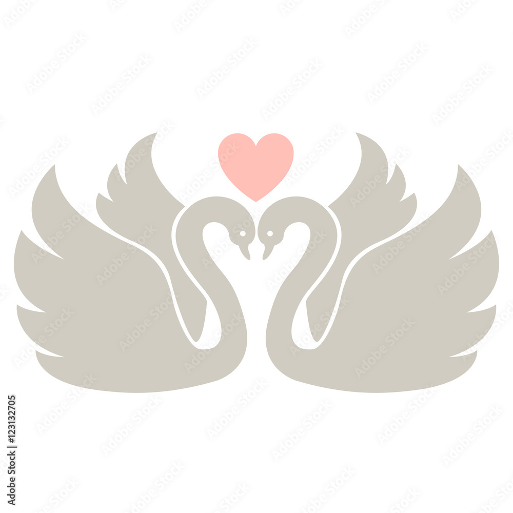 Obraz premium Two swans