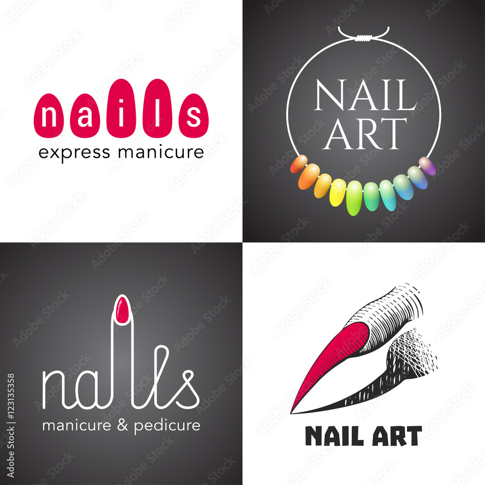 Nail Logo Free Vector Art - (37 Free Downloads) | Nail logo, Text on photo,  Nail art photos