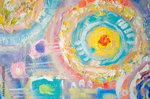Abstract colorful acrylic painting. Canvas. Grunge background. Brush stroke texture units. Artistic background.