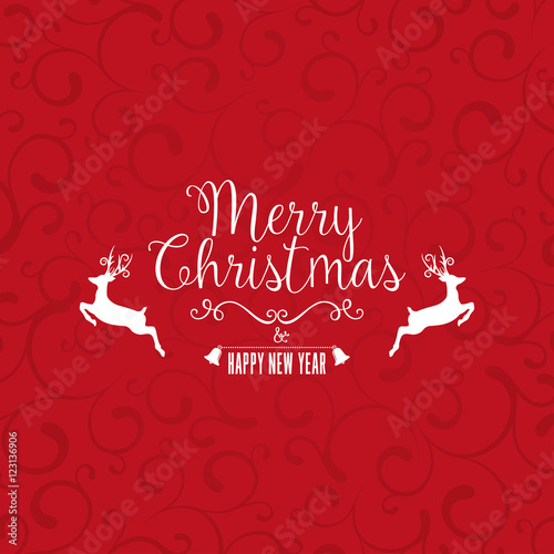 Ornamental Christmas Card with Greetings