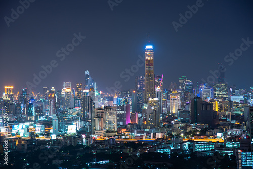 Bangkok night on roof top 