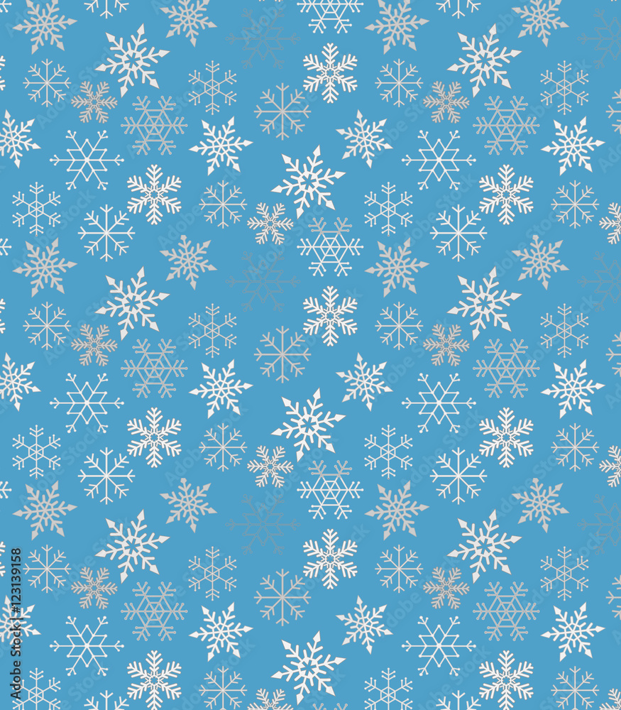 Snowflake Pattern with blue background Snowflake Pattern with blue background