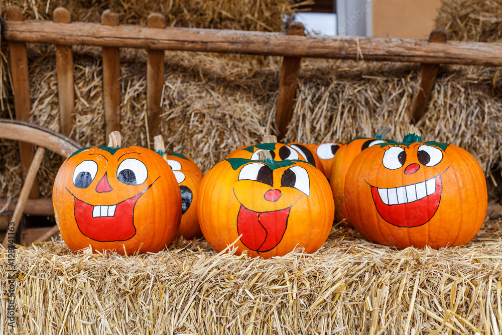 Obraz premium Halloween Kürbis Dekoration