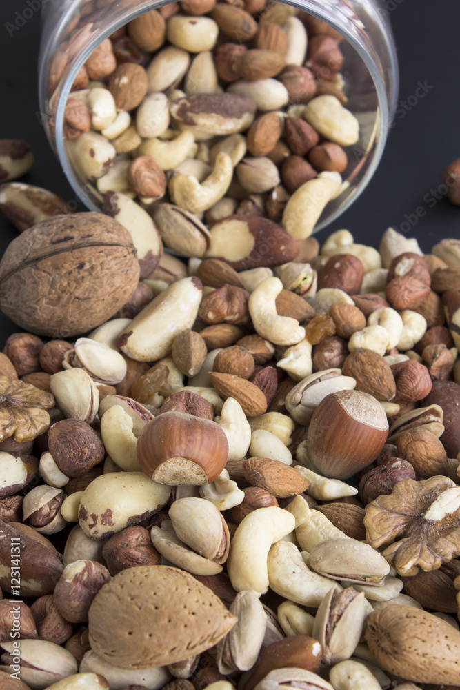Nuts Mix, Abundance of Glass Jar Nuts Mix, Abundance of Glass Jar