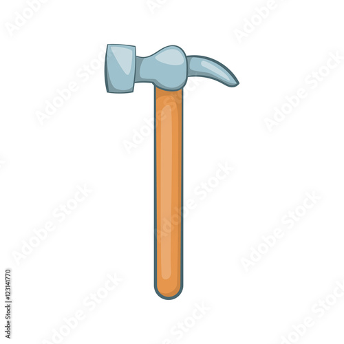 Carpenter hammer icon. Cartoon illustration of hammer vector icon for web design