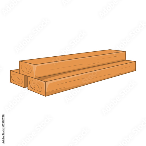 Timber planks icon. Cartoon illustration of planks vector icon for web design