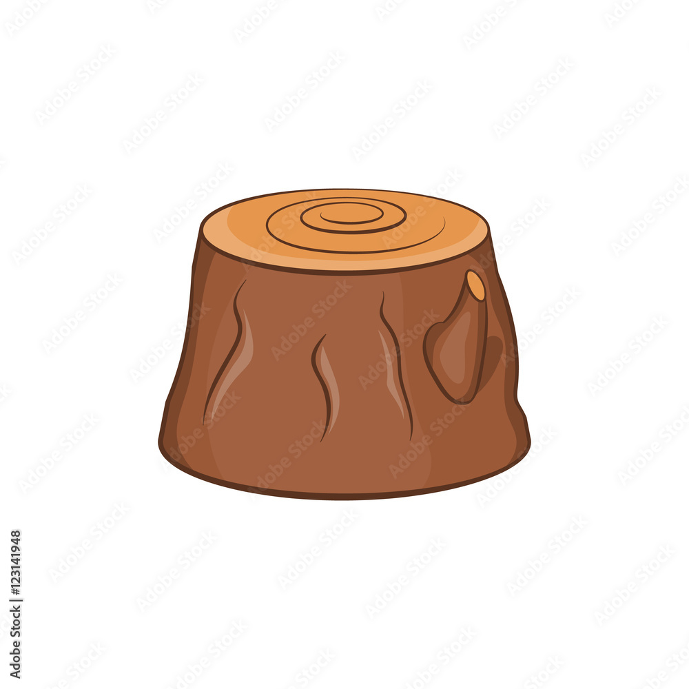 Tree stump icon. Cartoon illustration of stump vector icon for web design Tree stump icon. Cartoon illustration of stump vector icon for web design