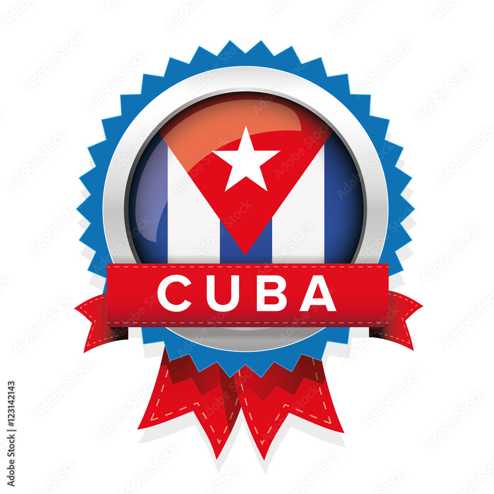 Cuba flag button badge Cuba flag button badge