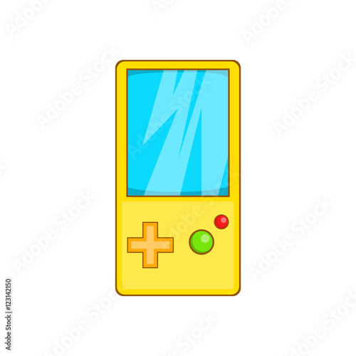Pocket tetris icon. Cartoon illustration of tetris vector icon for web design