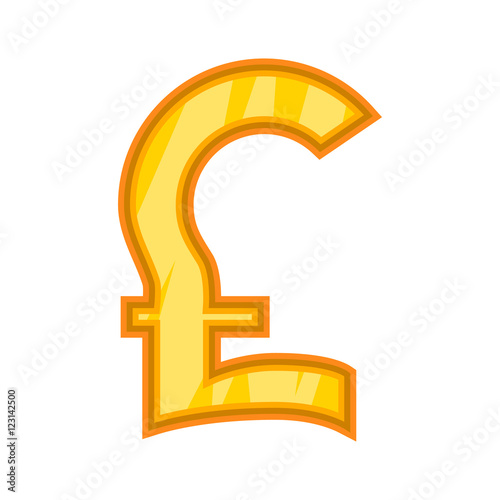 Pound sterling icon. Cartoon illustration of sterling vector icon for web design