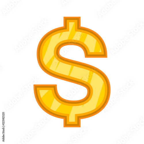 US Dollar icon. Cartoon illustration of dollar vector icon for web design