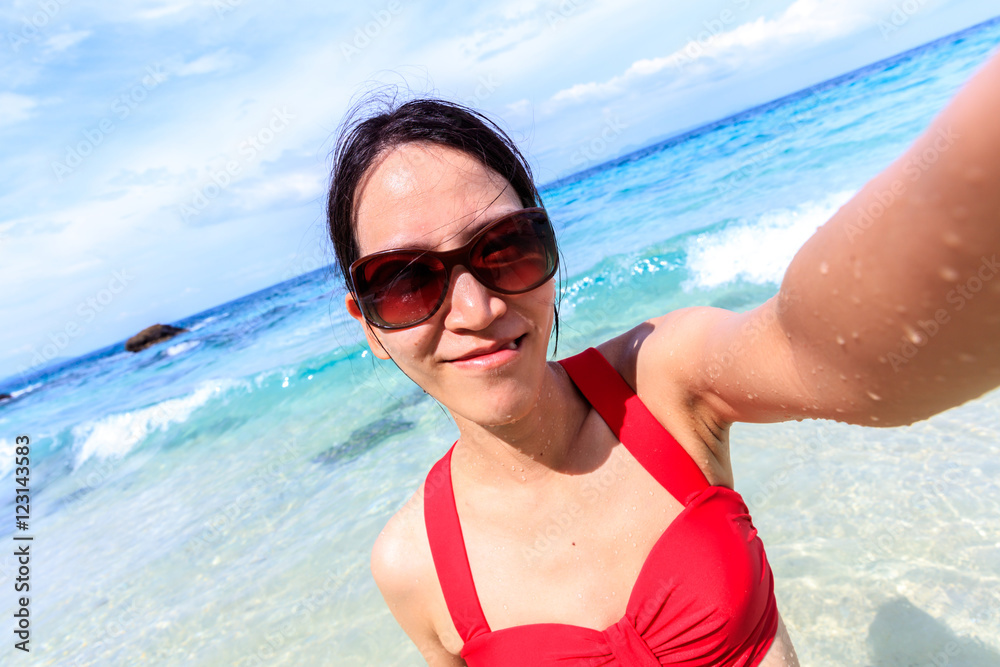 Summer Lifestyle,Woman on the beach.