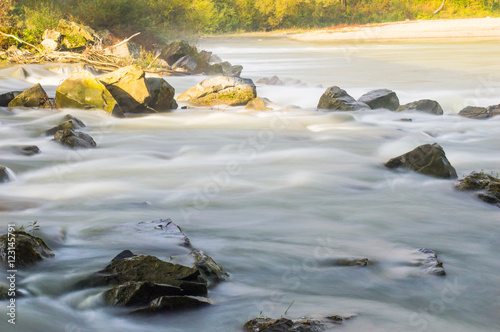 Small river in the autumn season