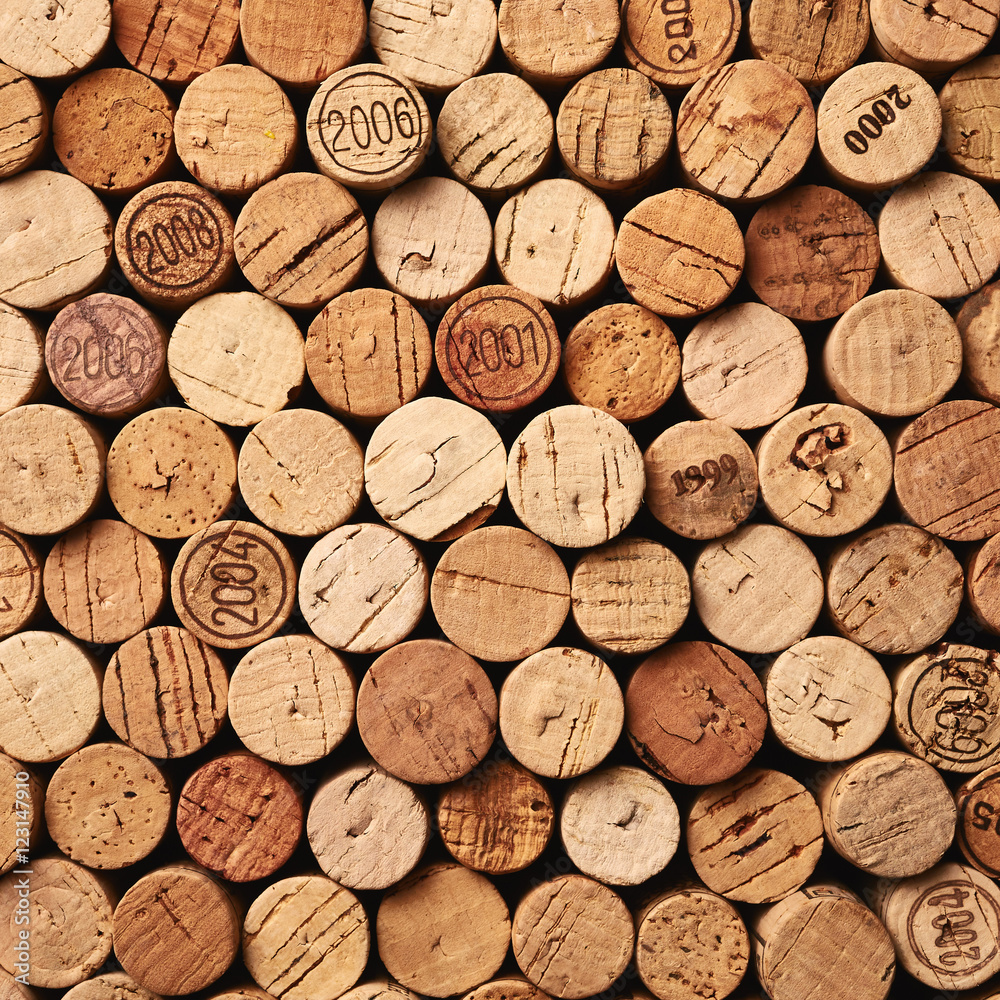 Texture of wine corks