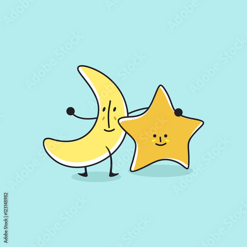bestfriend forever between moon and star