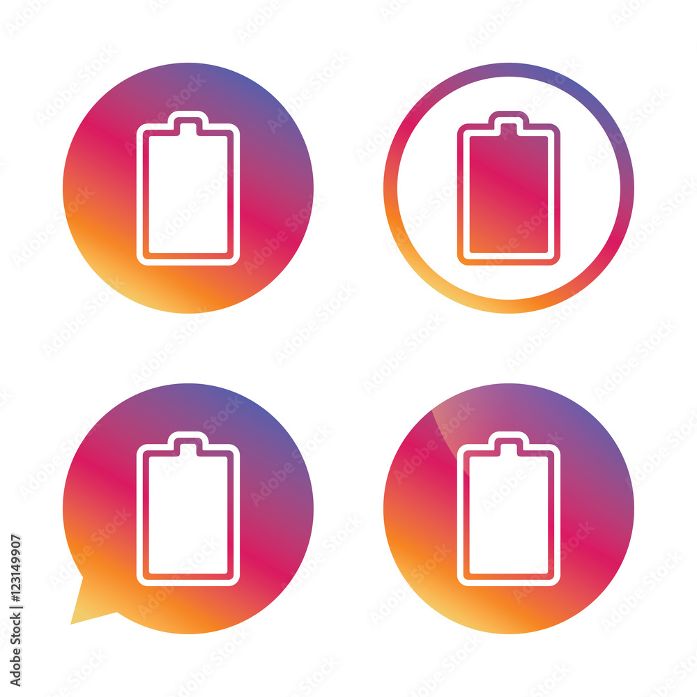 Battery fully charged sign icon. Electricity. Battery fully charged sign icon. Electricity.