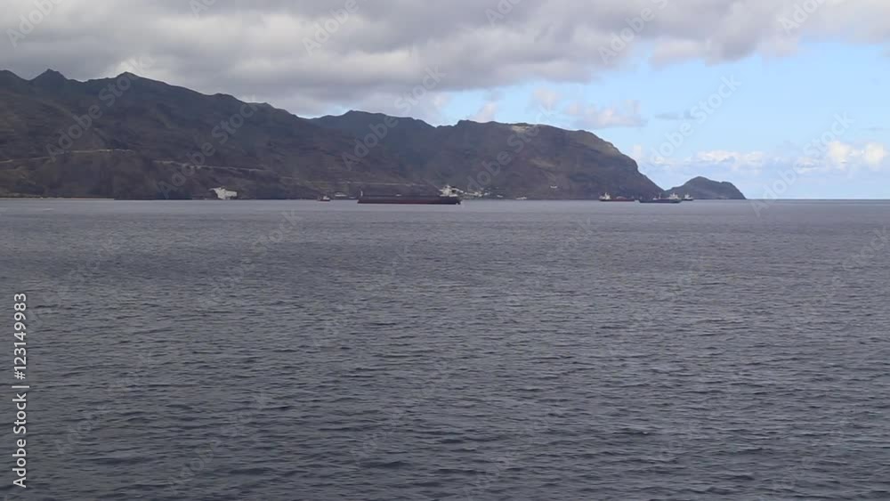 Petrol ships near Tenerife island. Canary islands. Spain Petrol ships near Tenerife island. Canary islands. Spain