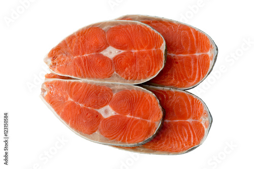 Salmon steak fish