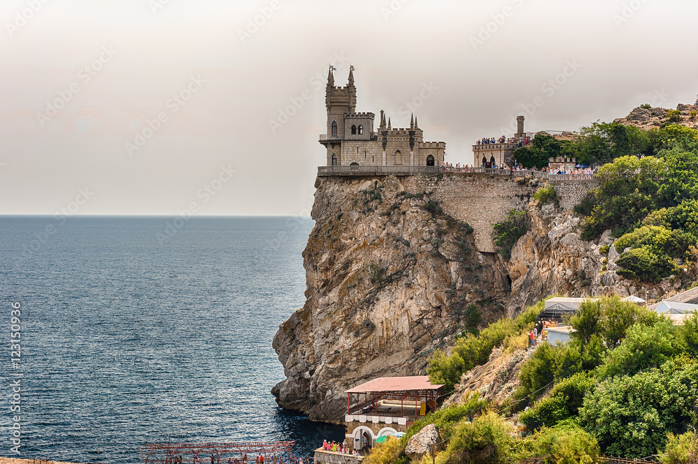 Swallow's nest, scenic castle over the Black Sea, Yalta, Crimea