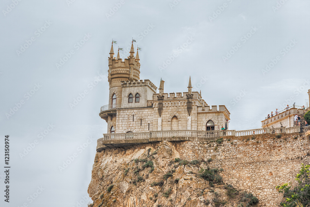 Swallow's nest, scenic castle over the Black Sea, Yalta, Crimea