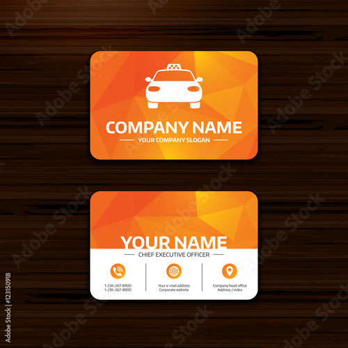 Taxi car sign icon. Public transport symbol.