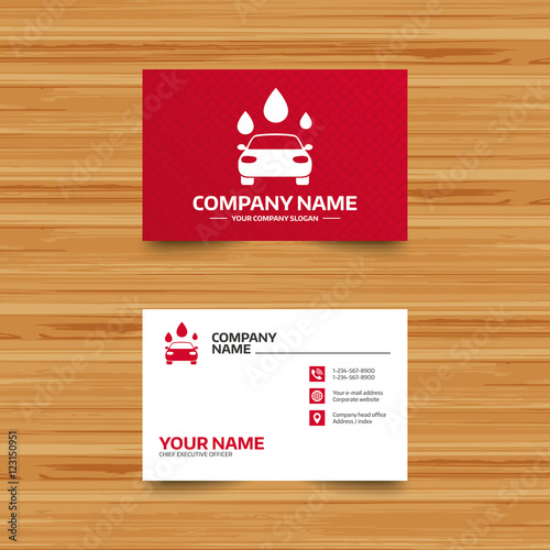 Car wash sign icon. Automated teller. Water drop.