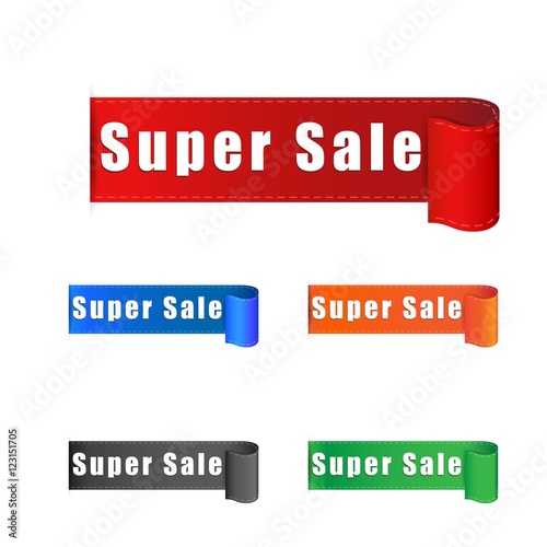 Super sale sticker. Label vector illustration on white background