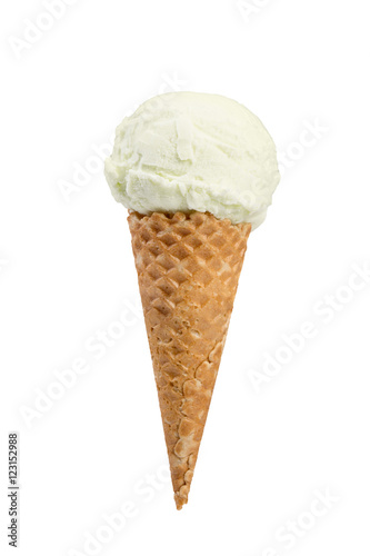Soft serve ice cream isolated.