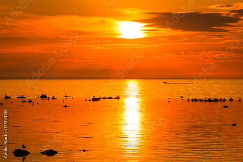 boat at sunset © romantsubin