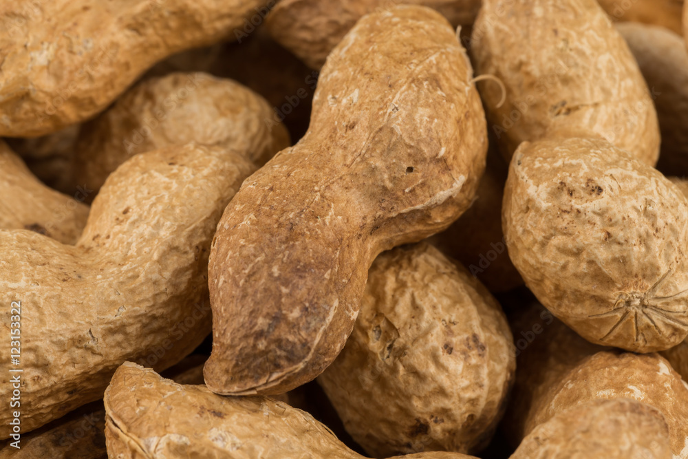 Pile of peanuts shells close up Pile of peanuts shells close up