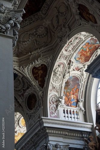 Baroque ceiling frescoes photo