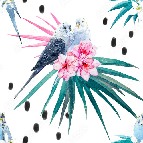 Fototapeta Tropikalny wzór akwarela