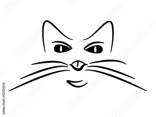 glückliche Katze Tribal