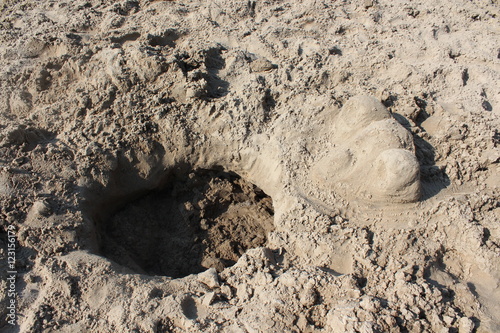 beach of sand figures