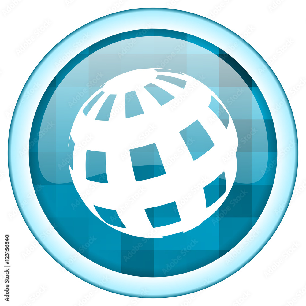 Blue glossy vector icon Blue glossy vector icon
