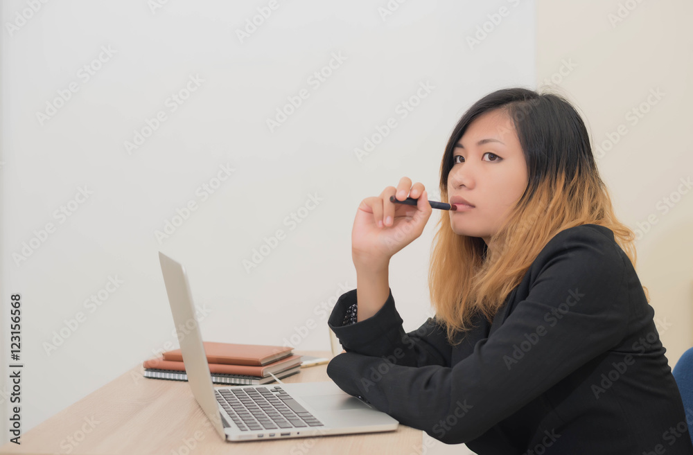 businesswoman looking up looking for new ideas businesswoman looking up looking for new ideas