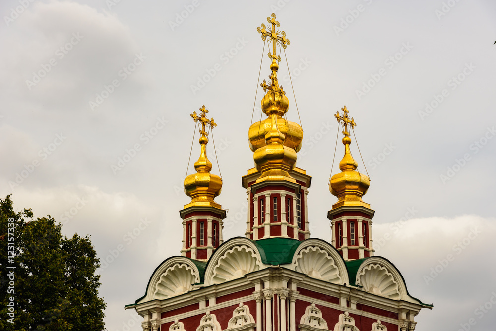 Dome of an orthodox church in Novodevichy Convent