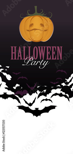 Pumpkin Halloween Party Flyer Invitation