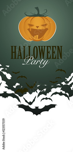 Pumpkin Halloween Party Flyer Invitation