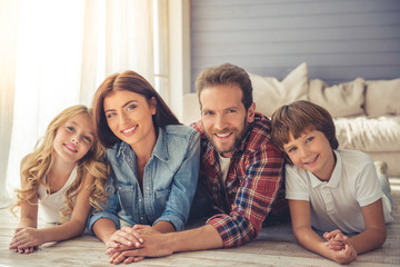 Happy family together