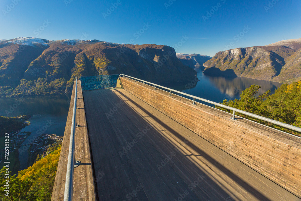 Obraz premium Aurland balcony, Norway