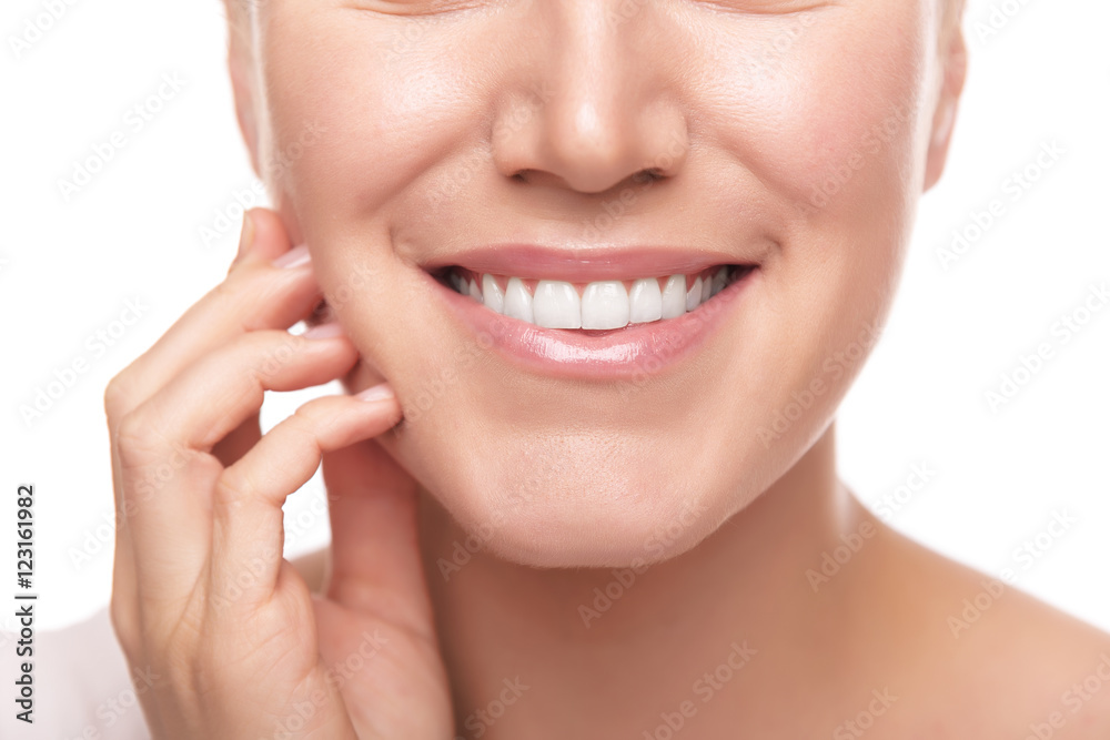 Beautiful wide smile of young woman. Beautiful wide smile of young woman.
