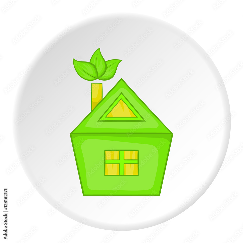 Eco house icon. Cartoon illustration of eco house vector icon for web Eco house icon. Cartoon illustration of eco house vector icon for web