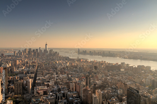 New York City skyline from the Empire State Building at sunset © Marco Rimola