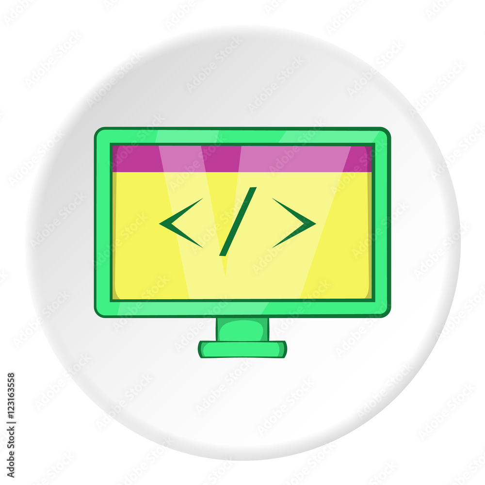 Monitor with sign left right icon. Cartoon illustration of monitor with sign left right vector icon for web Monitor with sign left right icon. Cartoon illustration of monitor with sign left right vector icon for web
