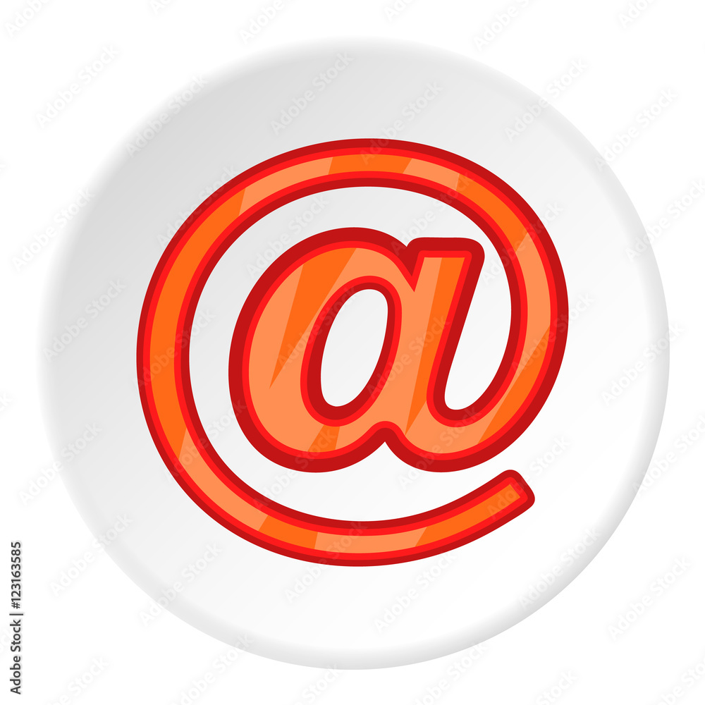 Obraz premium Sign e-mail icon. Cartoon illustration of sign e-mail vector icon for web