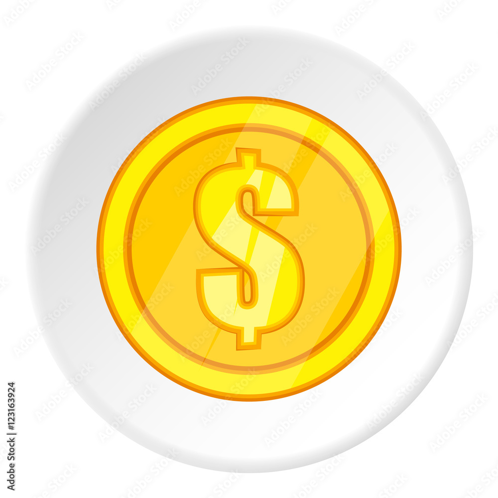 Coin icon. Cartoon illustration of coin vector icon for web Coin icon. Cartoon illustration of coin vector icon for web