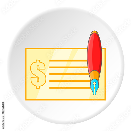 Checkbook icon. Cartoon illustration of checkbook vector icon for web