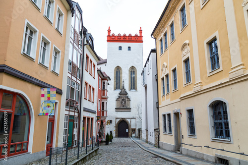 Entrance to Ortenburg, Bautzen - Upper Lusatia, Germany.