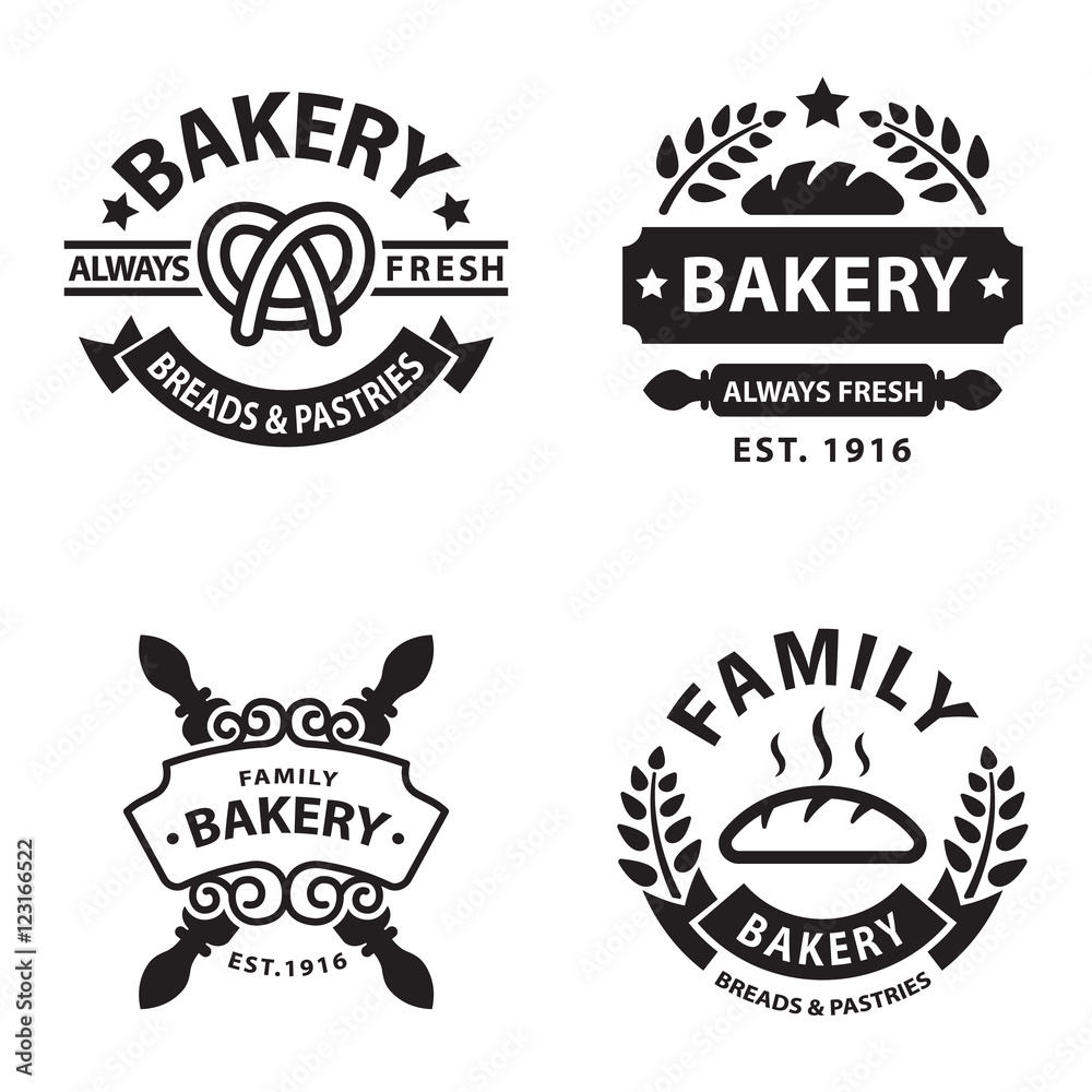 Fototapeta premium Bakery badge and logo icon